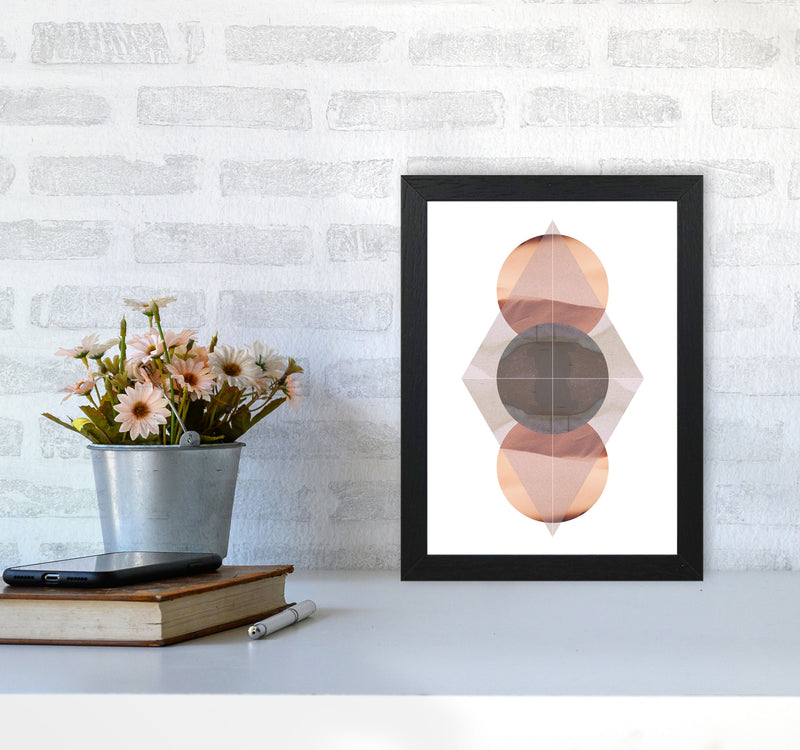 Abstract Sandstorm 3 Modern Print A4 White Frame