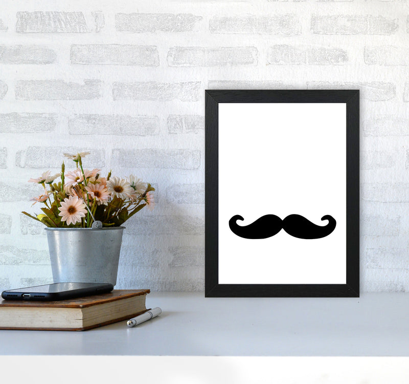 Moustache Modern Print A4 White Frame