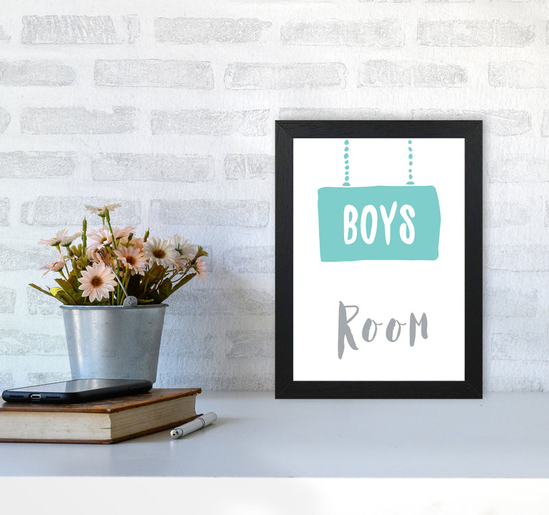 Boys Room Mint Framed Nursey Wall Art Print A4 White Frame