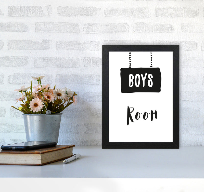 Boys Room Black Framed Nursey Wall Art Print A4 White Frame