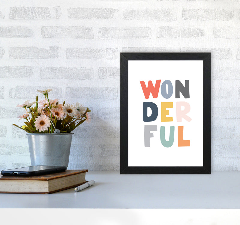 Wonderful Colour Framed Nursey Wall Art Print A4 White Frame