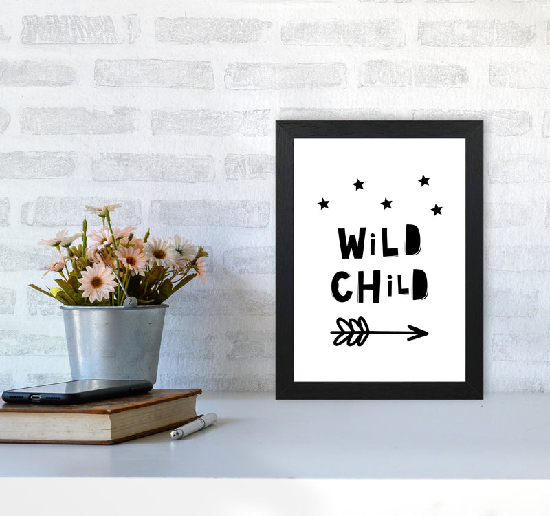 Wild Child Scandi Modern Print A4 White Frame