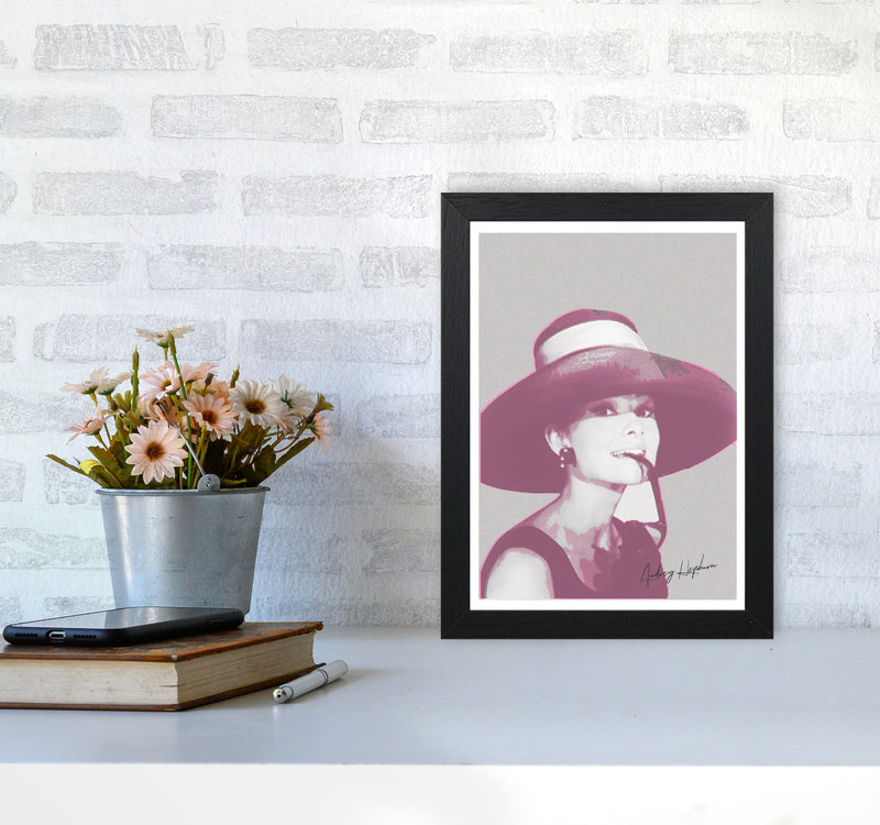 Audrey Hepburn Vintage Modern Print A4 White Frame