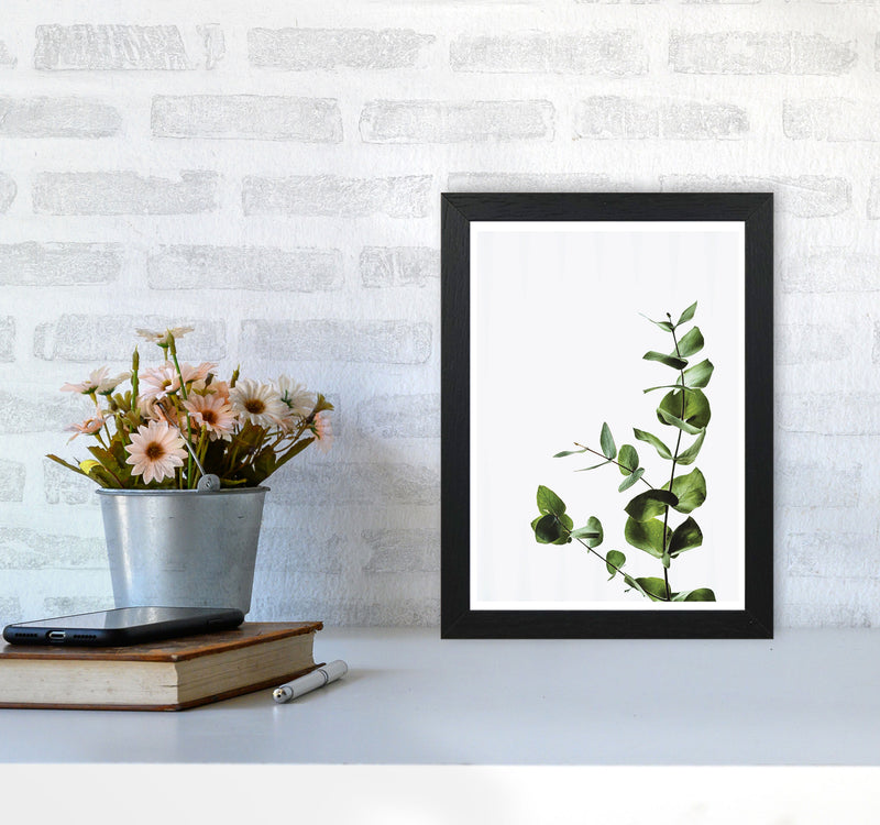 Elegant Green Plant Modern Print, Framed Botanical & Nature Art Print A4 White Frame