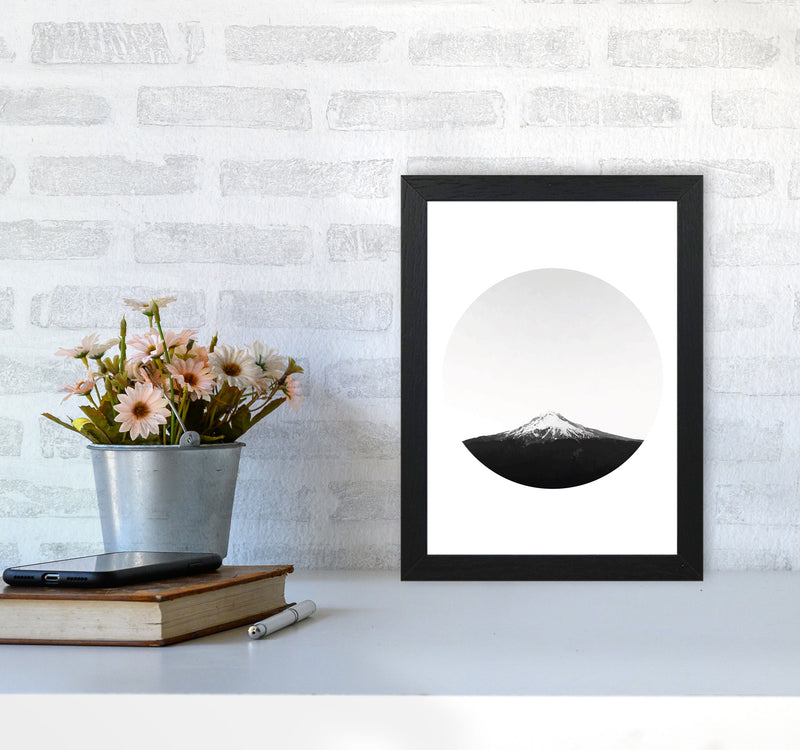 Abstract Mountain Modern Print A4 White Frame