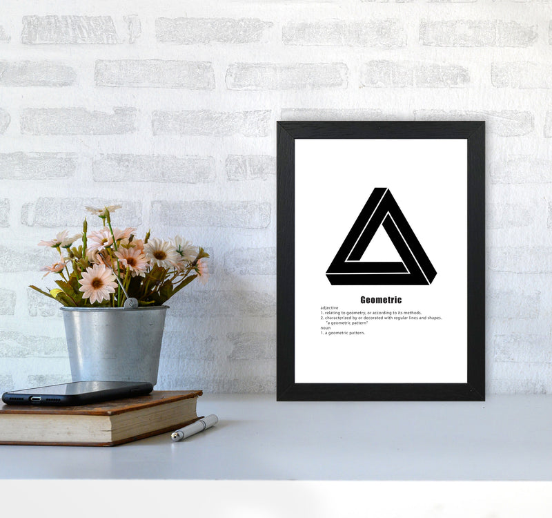 Geometric Meaning 4 Modern Print A4 White Frame