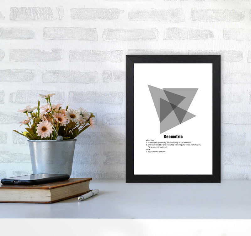 Geometric Meaning 5 Modern Print A4 White Frame