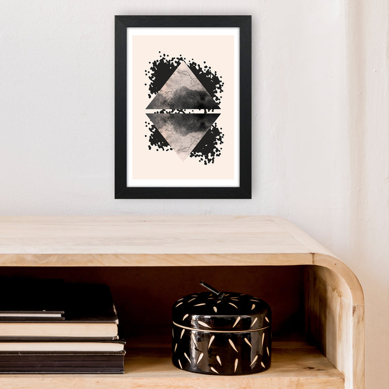 Nude And Black Watercolour 1 Art Print by Pixy Paper A4 White Frame