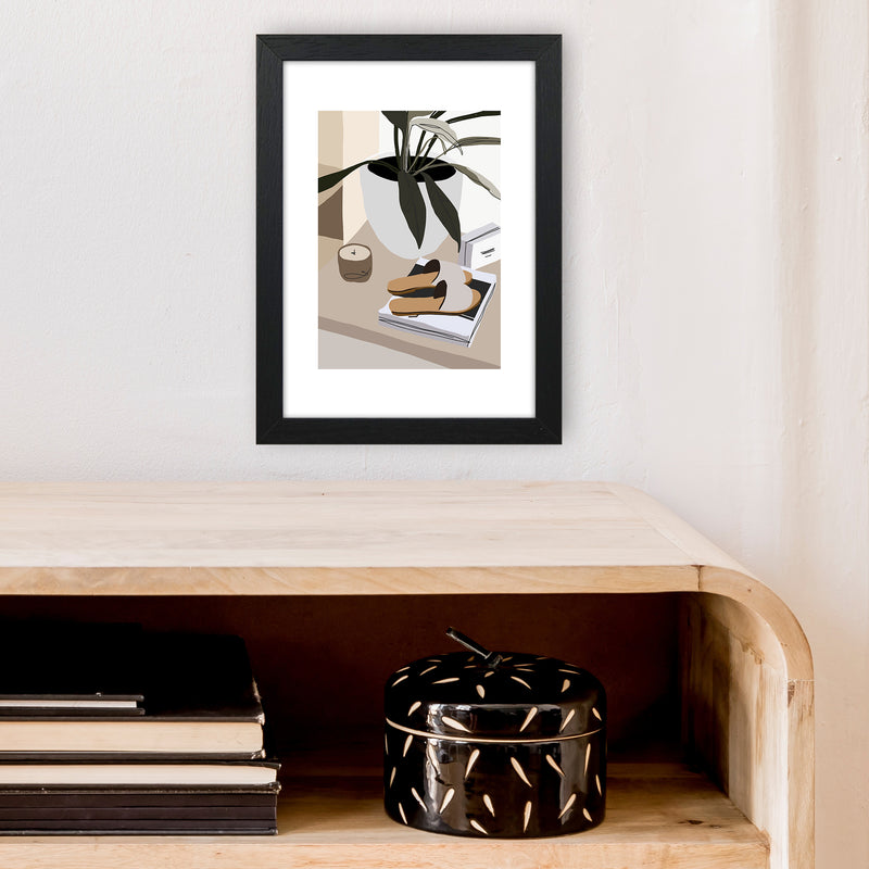 Mica Shoes And Plant N9  Art Print by Pixy Paper A4 White Frame