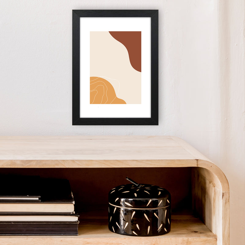 Mica Sand Abstract N27  Art Print by Pixy Paper A4 White Frame