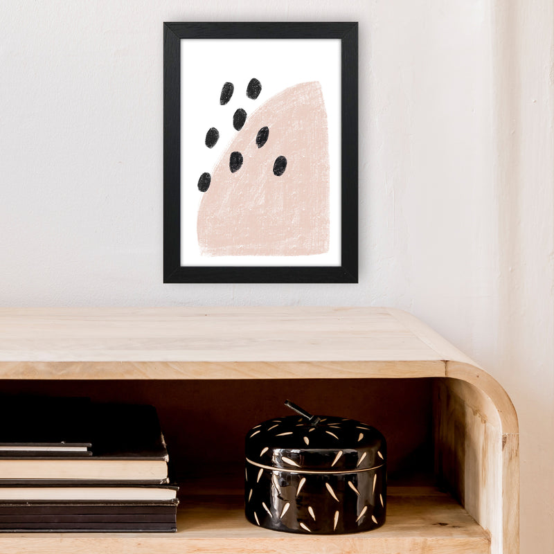 Dalia Chalk Pink Polka  Art Print by Pixy Paper A4 White Frame