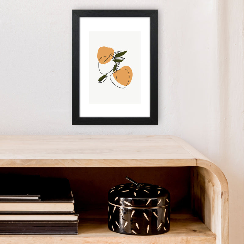 Mica Apricots N3  Art Print by Pixy Paper A4 White Frame