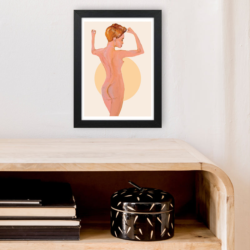 Nude Woman  Art Print by Pixy Paper A4 White Frame