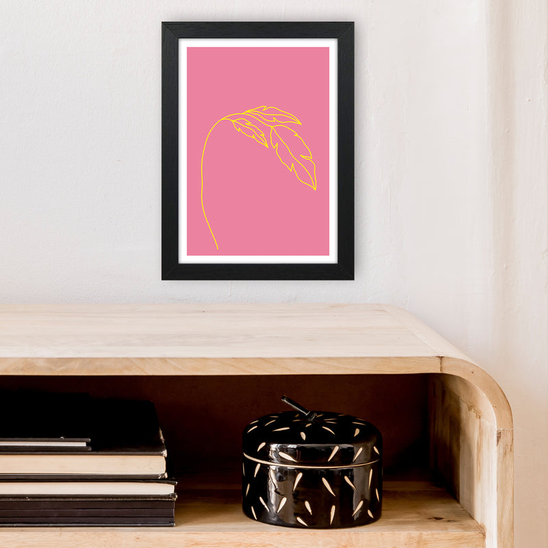 Plant Pink Neon Funk  Art Print by Pixy Paper A4 White Frame