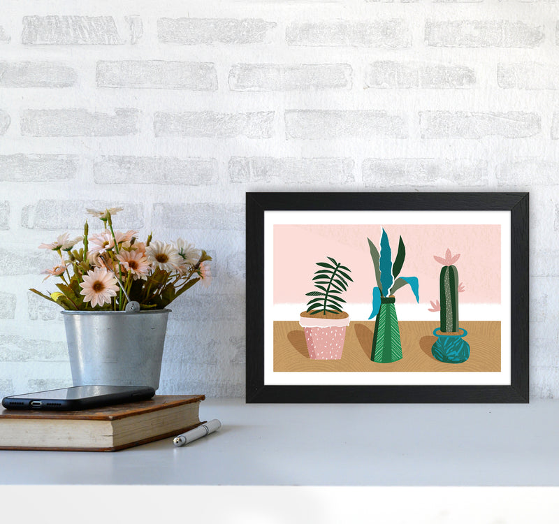 Plant Collection Jungle Abstract  Art Print by Pixy Paper A4 White Frame
