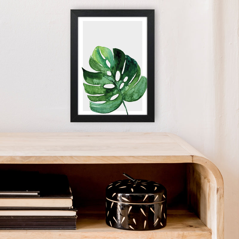 Leaf With Grey Back Exotic  Art Print by Pixy Paper A4 White Frame