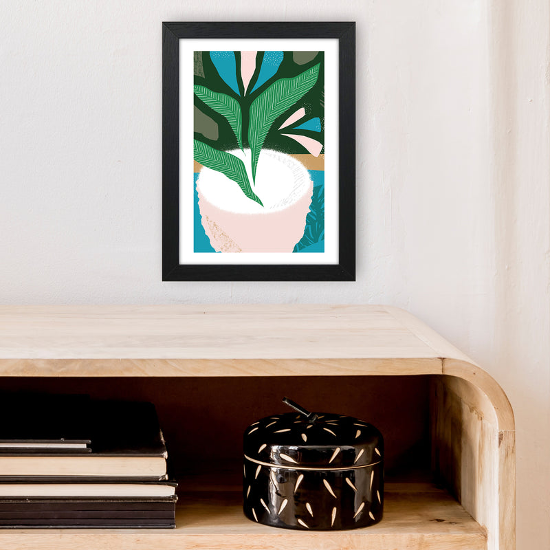 Plant Pot Jungle Abstract  Art Print by Pixy Paper A4 White Frame