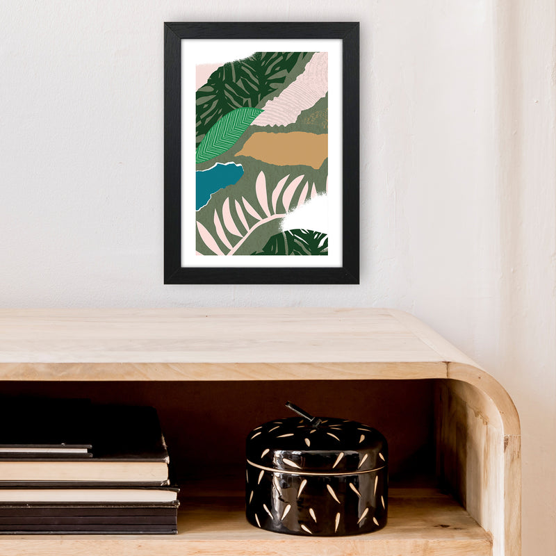 Mismatch Jungle Abstract  Art Print by Pixy Paper A4 White Frame