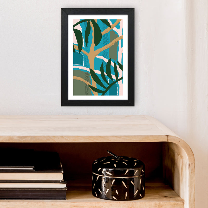 Jungle Tree Abstract  Art Print by Pixy Paper A4 White Frame