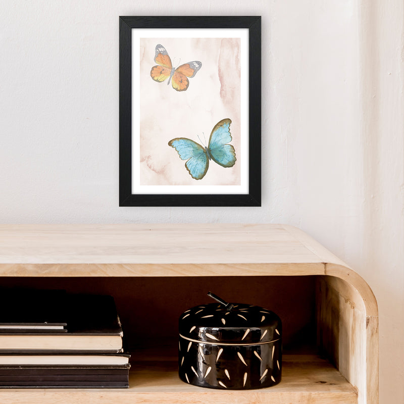 Butterflies Exotic  Art Print by Pixy Paper A4 White Frame