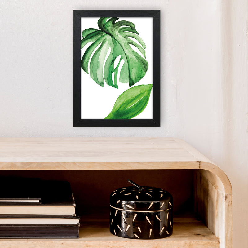 Large Leaf Exotic  Art Print by Pixy Paper A4 White Frame