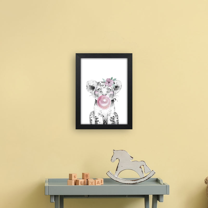 Safari Babies Tiger With Bubble  Art Print by Pixy Paper A4 White Frame