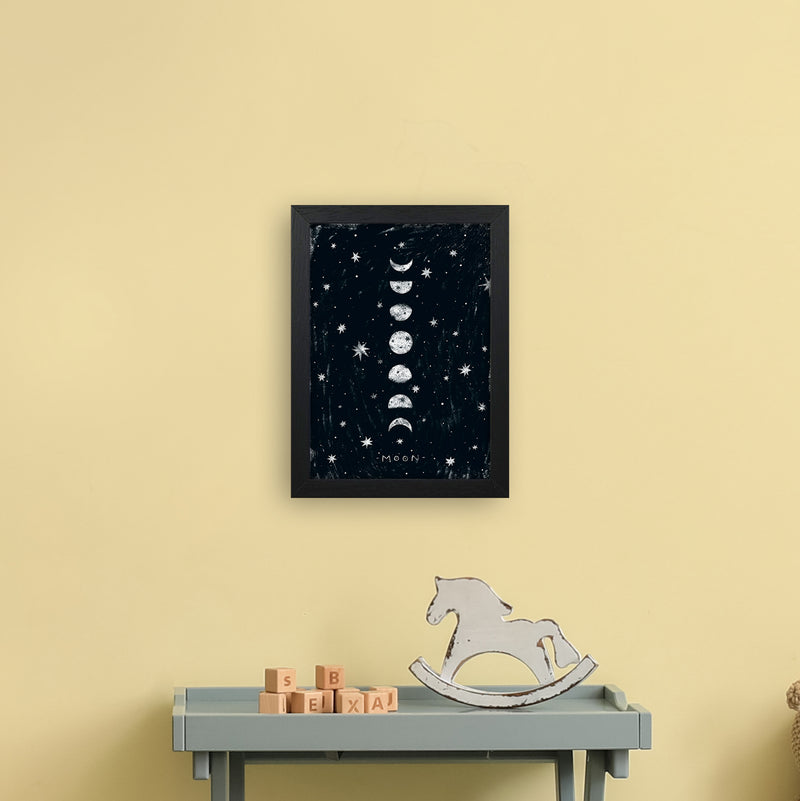 Phases Of The Moon  Art Print by Pixy Paper A4 White Frame