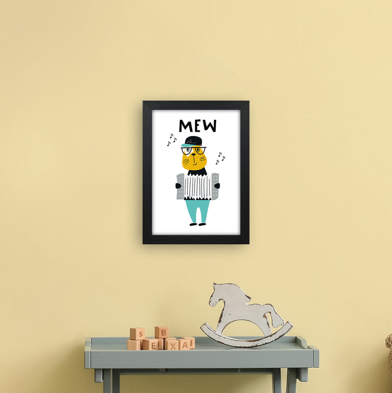 Mew Animal Pop  Art Print by Pixy Paper A4 White Frame