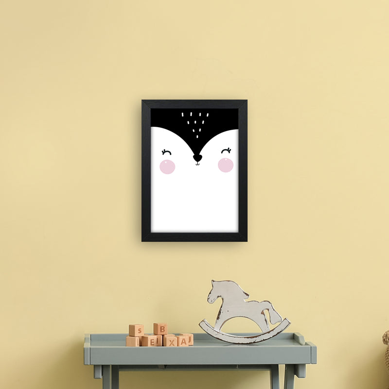 Penguin Face  Art Print by Pixy Paper A4 White Frame