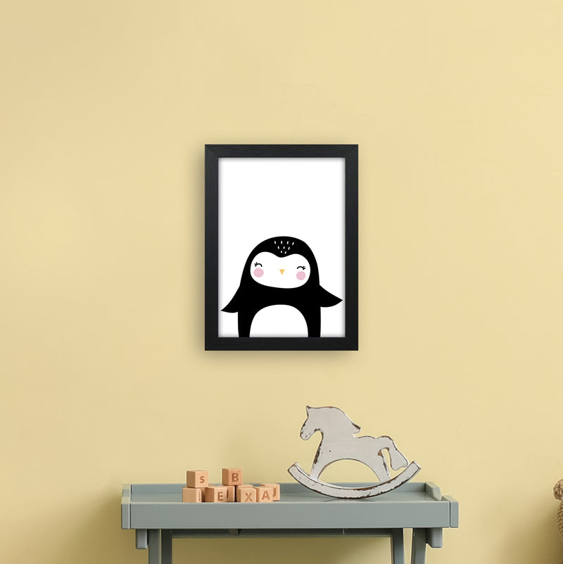 Penguin  Art Print by Pixy Paper A4 White Frame