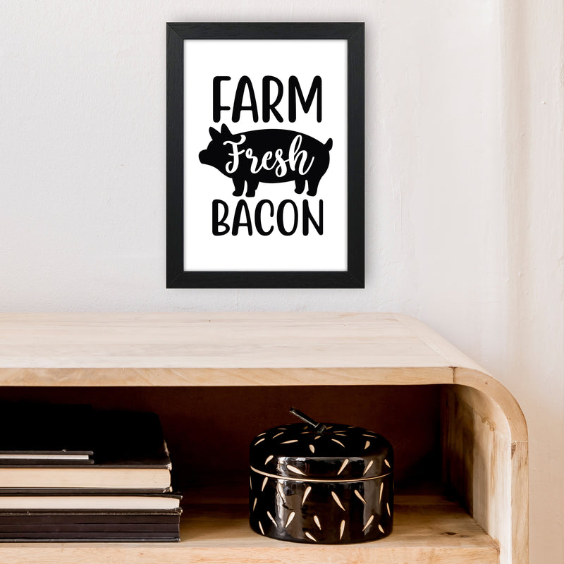 Farm Fresh Bacon  Art Print by Pixy Paper A4 White Frame