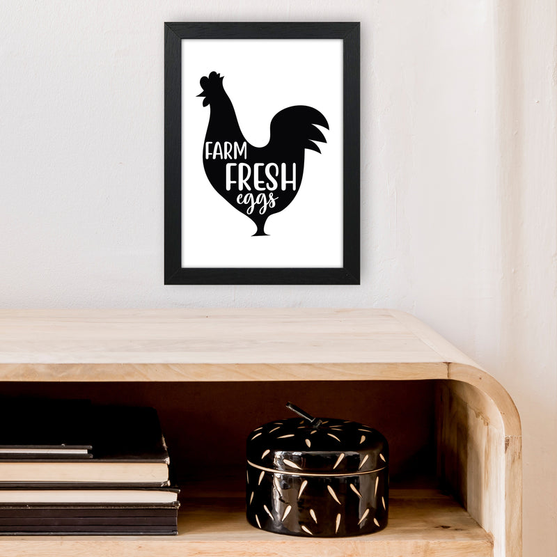 Farm Fresh Eggs  Art Print by Pixy Paper A4 White Frame