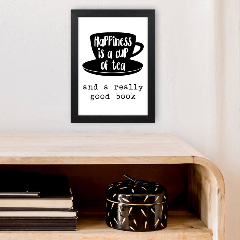 Happiness Is A Cup Of Tea  Art Print by Pixy Paper A4 White Frame