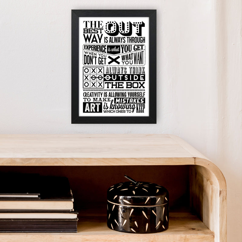 The Best Way Out Vintage  Art Print by Pixy Paper A4 White Frame