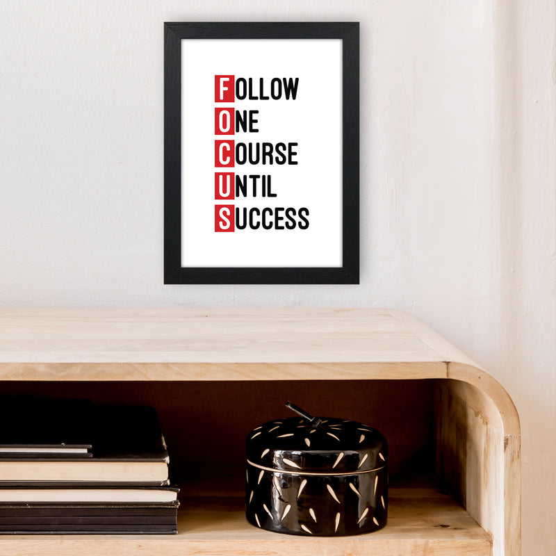 Focus Red  Art Print by Pixy Paper A4 White Frame