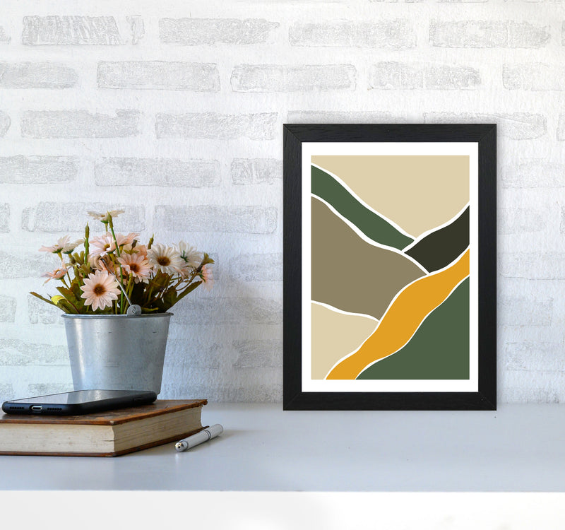 Wild Collection Rocky Roads Abstract Art Print by Pixy Paper A4 White Frame