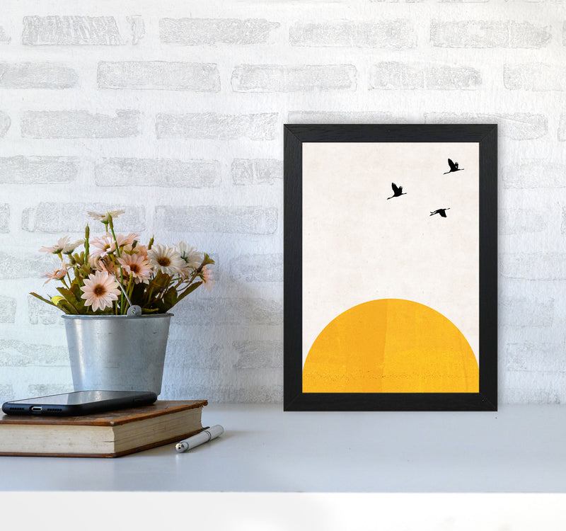Rising sun Art Print by Pixy Paper A4 White Frame