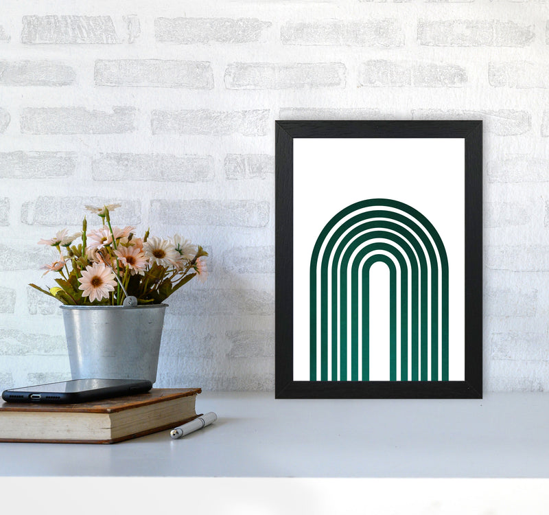 Rainbow emerald Art Print by Pixy Paper A4 White Frame