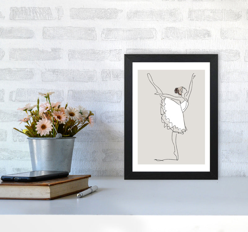 Inspired Stone Ballerina Art Print by Pixy Paper A4 White Frame