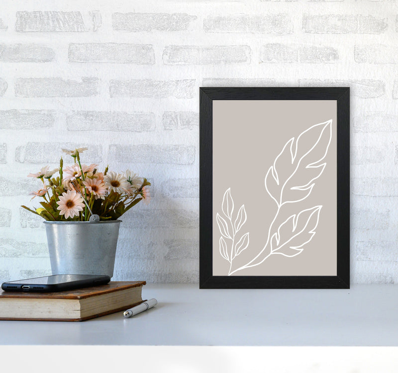 Inspired Stone Plant Silhouette Art Print by Pixy Paper A4 White Frame