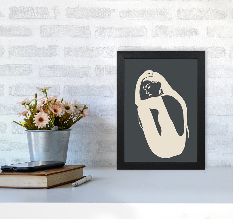 Inspired Off Black Woman Silhouette Art Print by Pixy Paper A4 White Frame