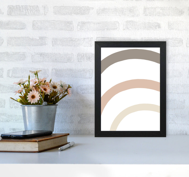 Inspired Rainbow Stripes Art Print by Pixy Paper A4 White Frame