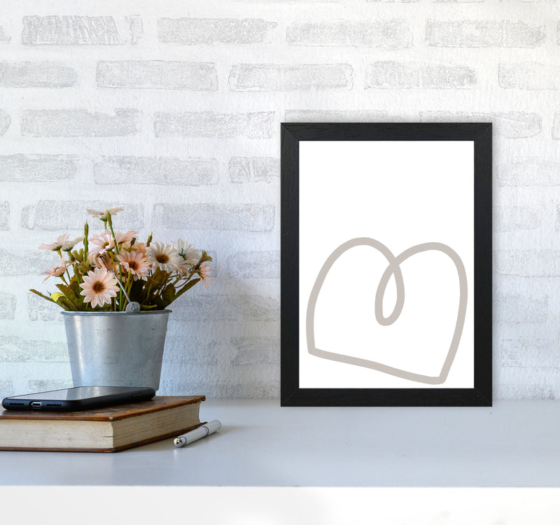 Inspired Stone Line Art Art Print by Pixy Paper A4 White Frame