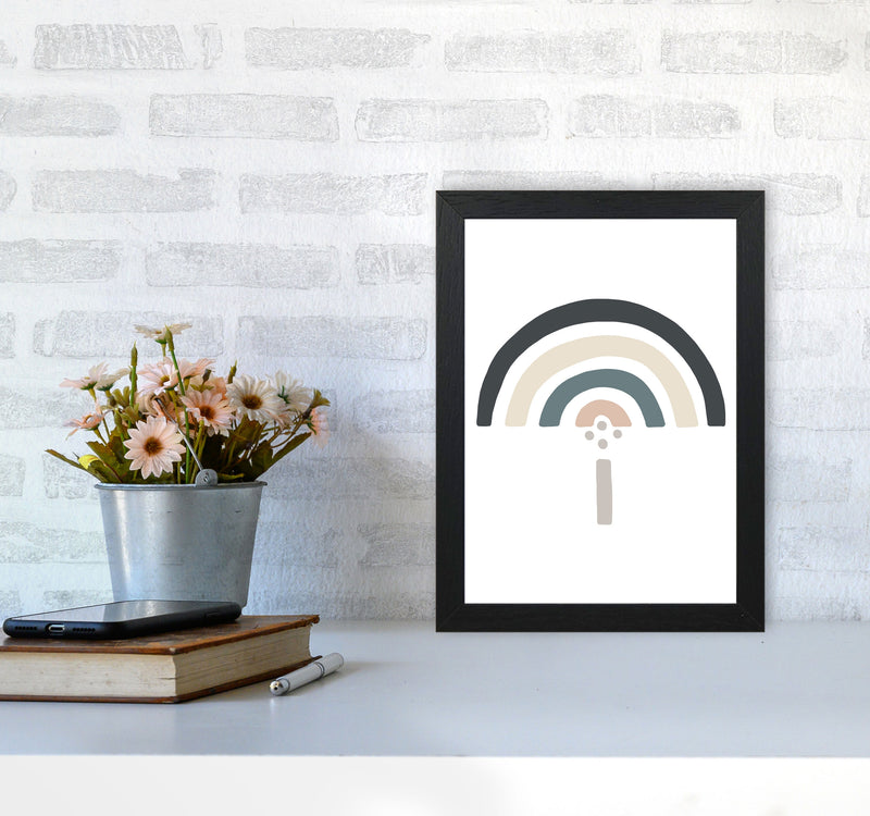Inspired Natural Rainbow White Art Print by Pixy Paper A4 White Frame
