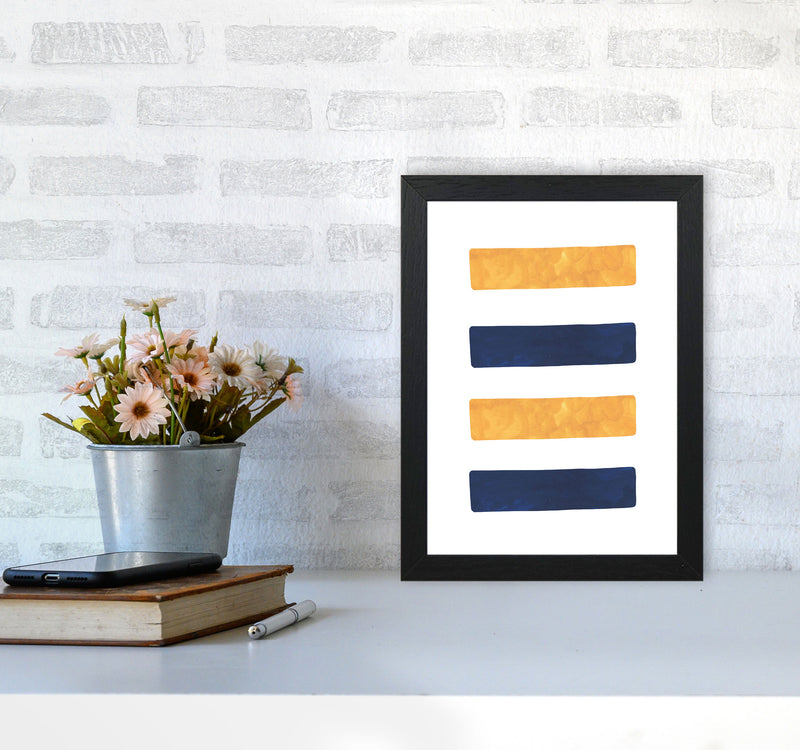 Horizon Abstract Lines  Art Print by Pixy Paper A4 White Frame