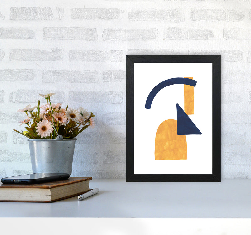 Horizon Abstract Shapes  Art Print by Pixy Paper A4 White Frame