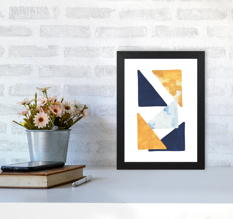 Horizon Abstract Triangles  Art Print by Pixy Paper A4 White Frame