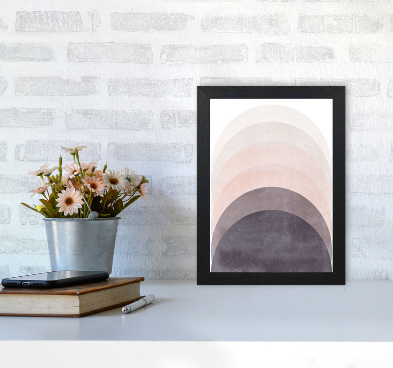 Gradient Sun rising cotton pink Art Print by Pixy Paper A4 White Frame