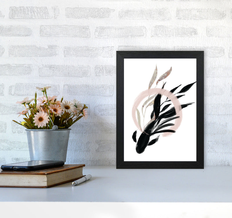 Delicate Floral Fish 02 Art Print by Pixy Paper A4 White Frame