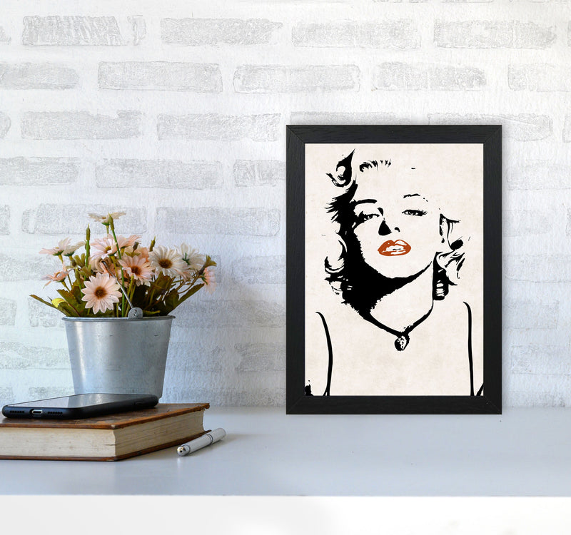 Autumn Marilyn abstract Art Print by Pixy Paper A4 White Frame